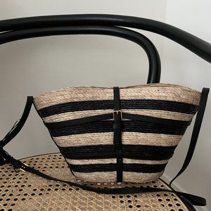 Aquazarra Watermill striped raffia crossbody bag - new!